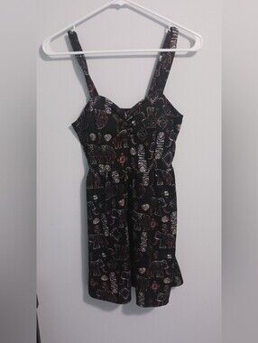 No Boundaries Elephant Print Sweetheart Mini Dress Size M